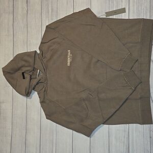 Essentials Fear of God Men's Fleece Pullover Hoodie Taupe Size XL NWT